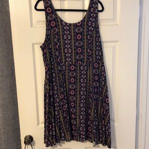 Torrid Tribal Print Cutout Back Swing Dress